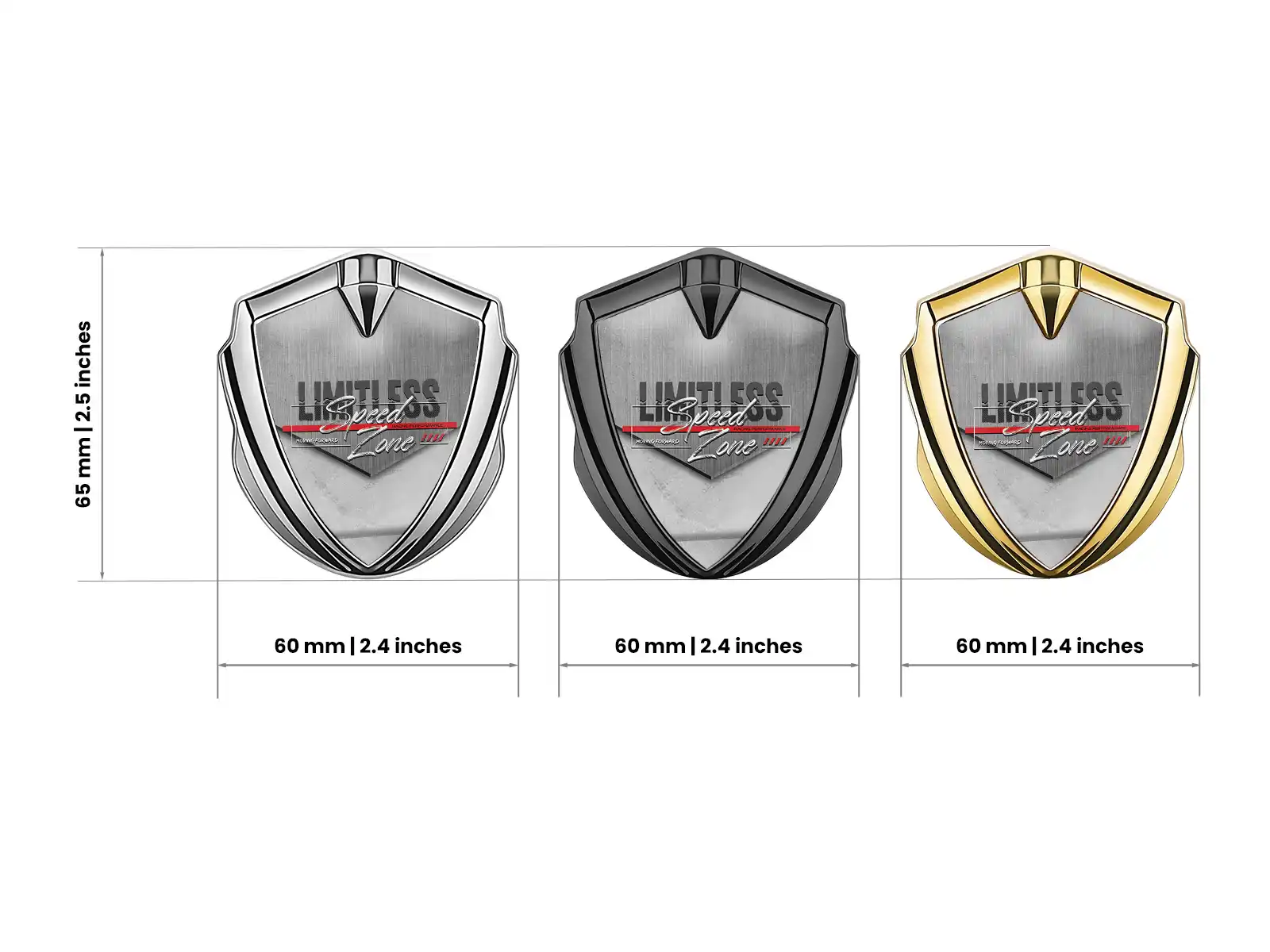 Emblem Metal Badge Modern Finish High-End Feel